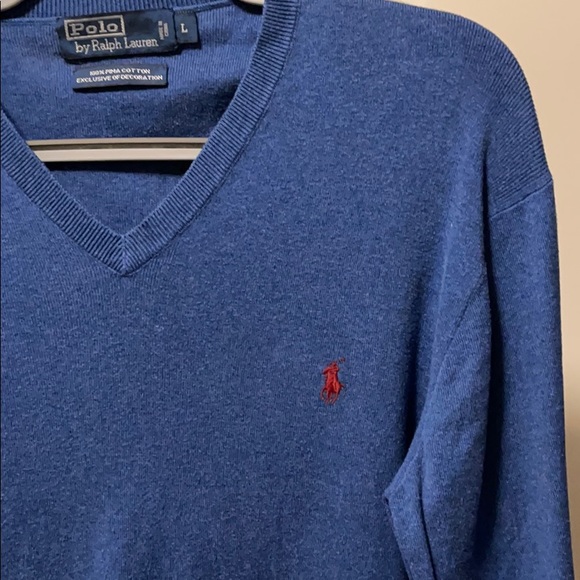 LIGHTLY WORN! Polo by Ralph Lauren V-neck sweater - Picture 3 of 3